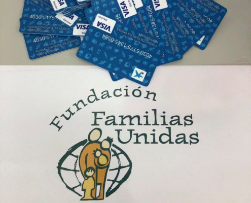 Reparto de tarjetas monedero para alimentación